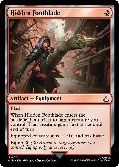 Hidden Footblade (Universes Beyond: Assassin's Creed) Light Play Foil