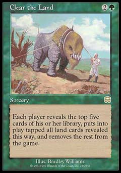Clear the Land (Mercadian Masques) Heavy Play