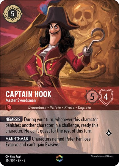 Captain Hook - Master Swordsman (Alternate Art) (Into the Inklands) Near Mint Holofoil