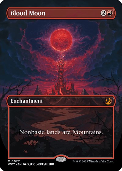 Blood Moon (Anime Borderless) (Wilds of Eldraine: Enchanting Tales) Medium Play