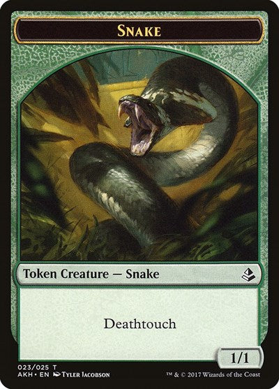 Snake Token (Amonkhet) Light Play