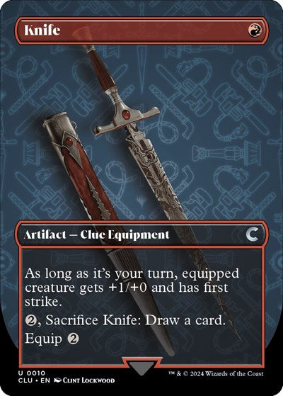 Knife (Borderless) (Ravnica: Clue Edition) Light Play