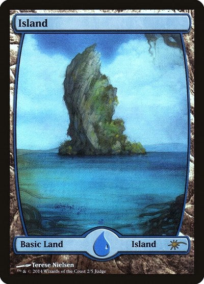Island - Full Art (Promos: Judge) Light Play Foil