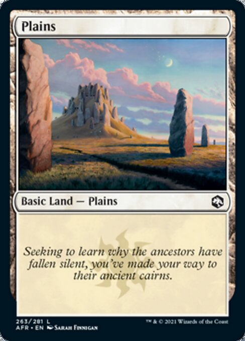 Plains (263) (Adventures in the Forgotten Realms) Near Mint Foil