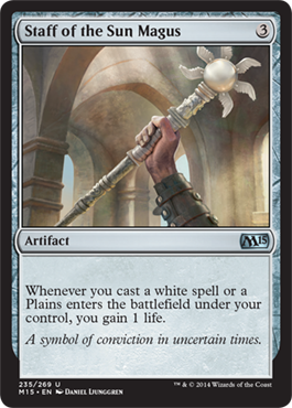 Staff of the Sun Magus (Magic 2015 Core Set) Medium Play
