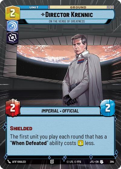 Director Krennic On the Verge of Greatness (Hyperspace) (Jump to Lightspeed) Near Mint