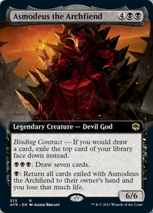 Asmodeus the Archfiend (Extended Art) (Adventures in the Forgotten Realms) Light Play Foil