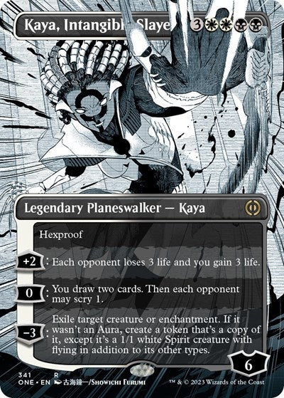 Kaya, Intangible Slayer (Borderless) (Phyrexia: All Will Be One) Light Play Foil