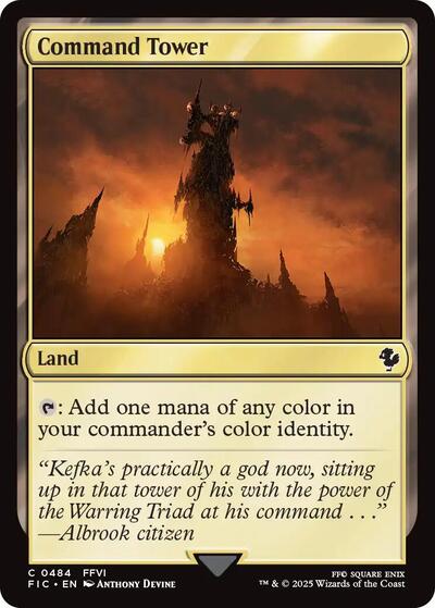 Command Tower (0484) (Surge Foil) (Commander: FINAL FANTASY) Light Play Foil