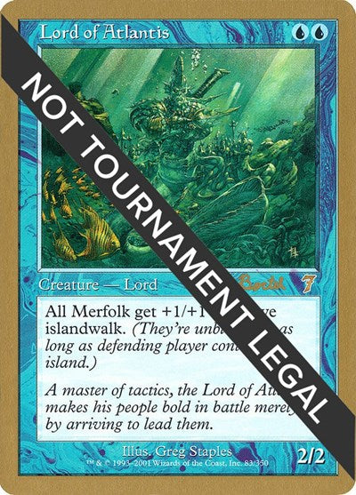 Lord of Atlantis - 2001 Alex Borteh (7ED) (World Championship Decks) Medium Play