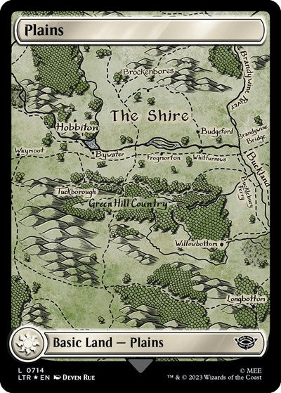 Plains (0714) (Surge Foil) (Universes Beyond: The Lord of the Rings: Tales of Middle-earth) Light Play Foil