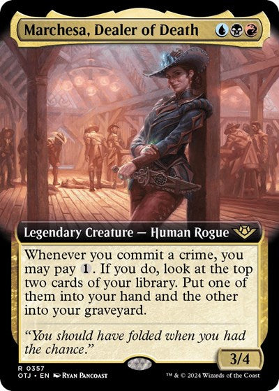Marchesa, Dealer of Death (Extended Art) (Outlaws of Thunder Junction) Near Mint
