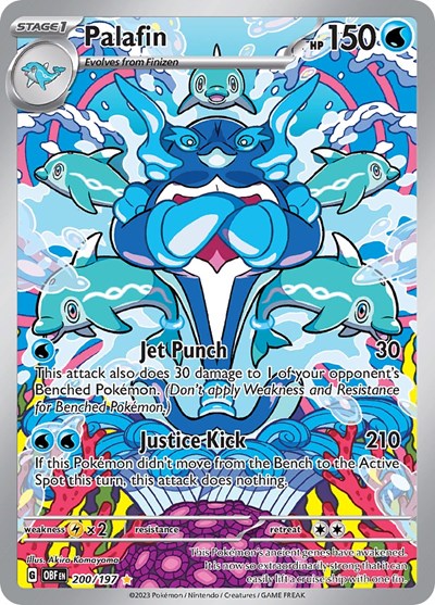 Palafin - 200 (Scarlet and  Violet: Obsidian Flames) Near Mint Holofoil