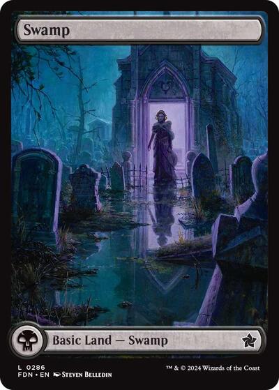 Swamp (0286) (Foundations) Light Play Foil