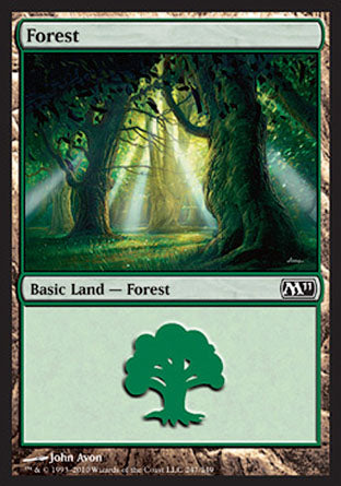 Forest (247) (Magic 2011 Core Set) Medium Play