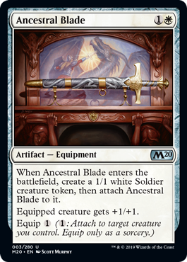 Ancestral Blade (Magic 2020 Core Set) Light Play