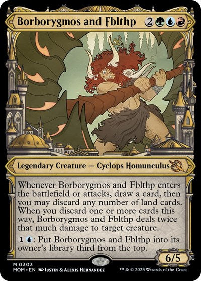 Borborygmos and Fblthp (Showcase) (March of the Machine) Near Mint Foil