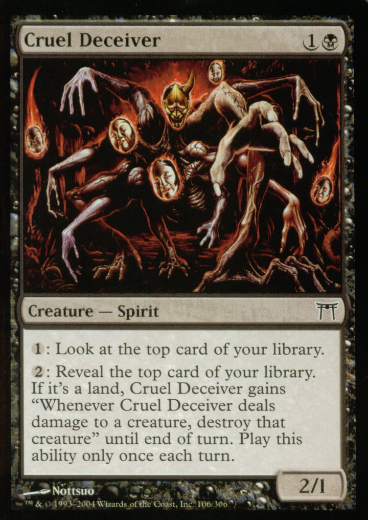 Cruel Deceiver  (Champions of Kamigawa) Medium Play Foil