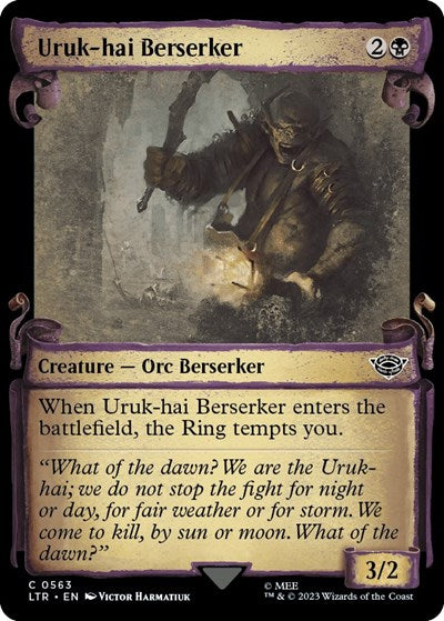 Uruk-hai Berserker (Showcase Scrolls) (Universes Beyond: The Lord of the Rings: Tales of Middle-earth) Near Mint