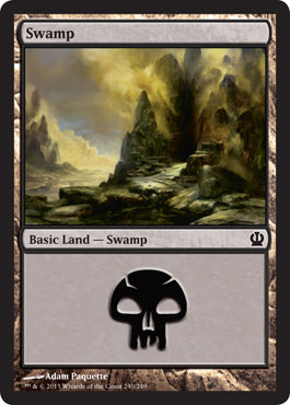 Swamp (240) (Theros) Medium Play Foil