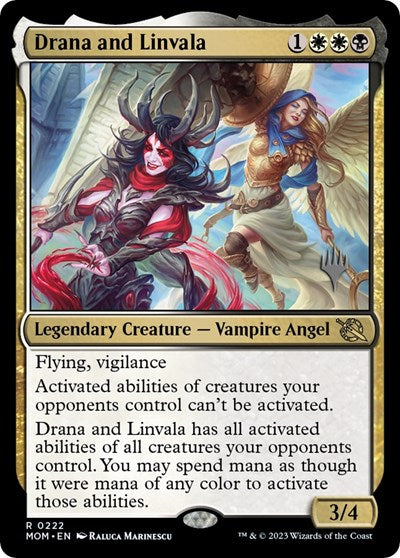 Drana and Linvala (Promo Pack: March of the Machine) Light Play Foil
