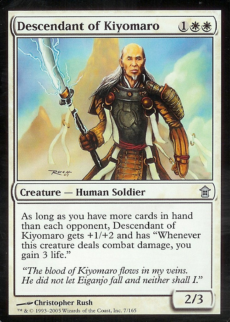 Descendant of Kiyomaro (Saviors of Kamigawa) Light Play Foil