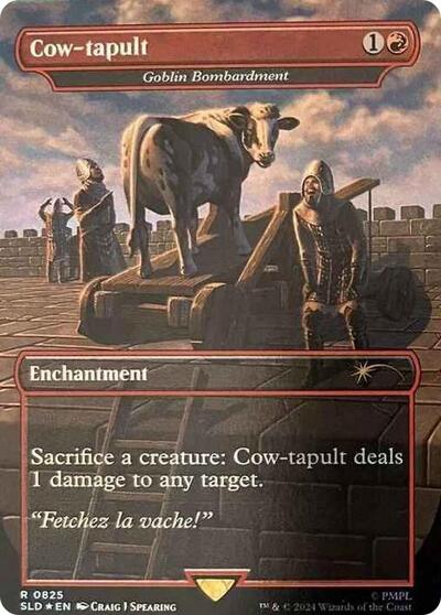 Cow-tapult - Goblin Bombardment (Secret Lair) Light Play Foil