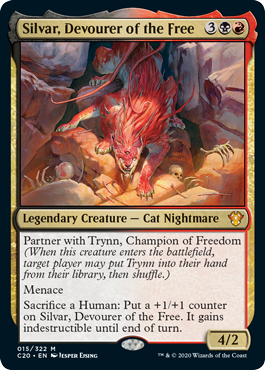 Silvar, Devourer of the Free (Commander 2020 Ikoria) Medium Play Foil