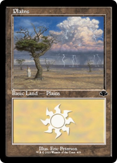 Plains (403) (Retro Frame) (Dominaria Remastered) Light Play Foil