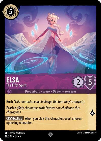 Elsa - The Fifth Spirit (Shimmering Skies) Near Mint Cold Foil