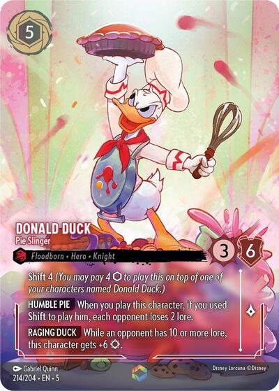 Donald Duck - Pie Slinger (Enchanted) (Shimmering Skies) Near Mint Holofoil