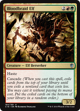 Bloodbraid Elf (Commander 2016 Edition) Medium Play