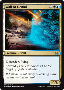 Wall of Denial (Modern Masters 2017) Light Play Foil