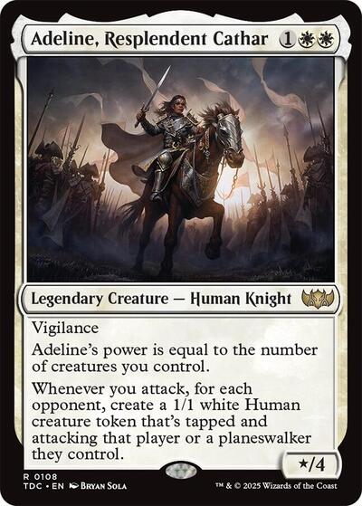 Adeline, Resplendent Cathar (Commander: Tarkir: Dragonstorm) Light Play