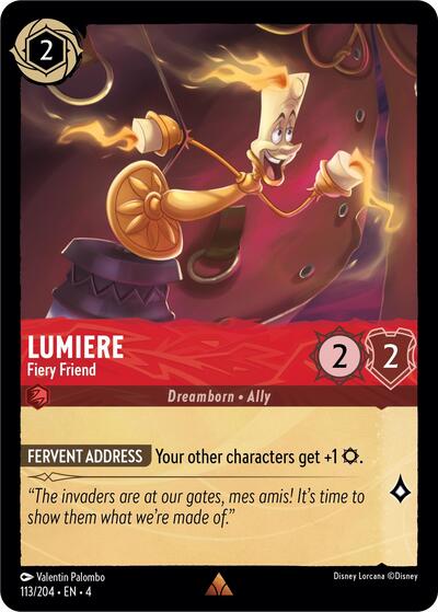 Lumiere - Fiery Friend (Ursula's Return) Near Mint