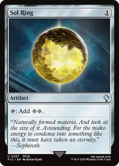 Sol Ring (0357) (Surge Foil) (Commander: FINAL FANTASY) Near Mint Foil