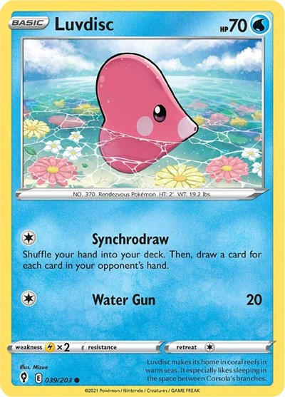 Luvdisc (SWSH07: Evolving Skies) Light Play Reverse Holofoil