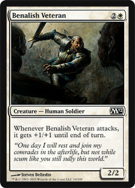 Benalish Veteran (Magic 2012 Core Set) Light Play Foil