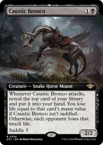 Caustic Bronco (Extended Art) (Outlaws of Thunder Junction) Near Mint