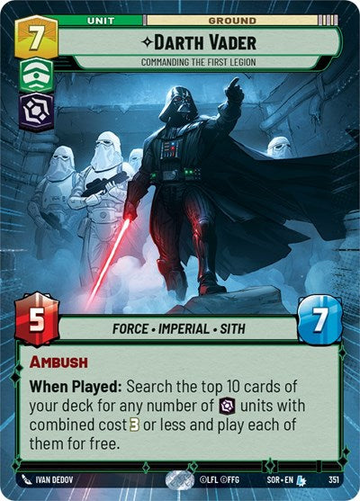 Darth Vader Commanding the First Legion (Hyperspace) (Spark of Rebellion) Near Mint