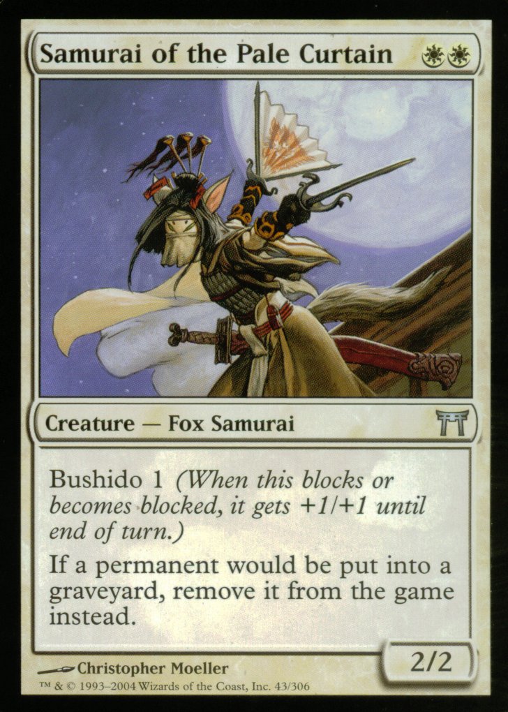 Samurai of the Pale Curtain (Champions of Kamigawa) Light Play