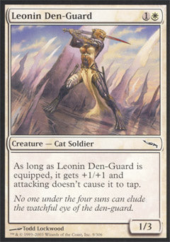 Leonin Den-Guard (Mirrodin) Medium Play Foil