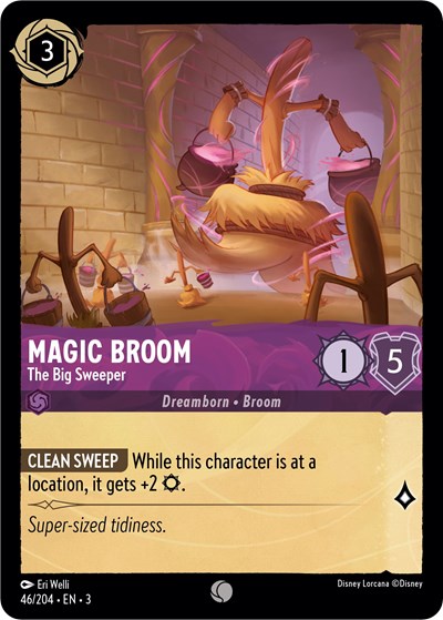 Magic Broom - The Big Sweeper (Into the Inklands) Near Mint Cold Foil