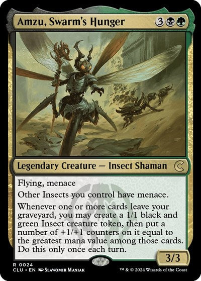 Amzu, Swarm's Hunger (Ravnica: Clue Edition) Light Play