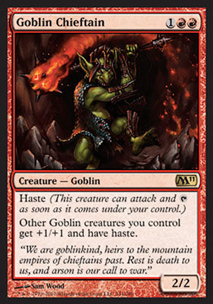 Goblin Chieftain (Magic 2011 Core Set) Light Play