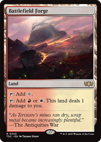 Battlefield Forge (Commander: Tarkir: Dragonstorm) Light Play