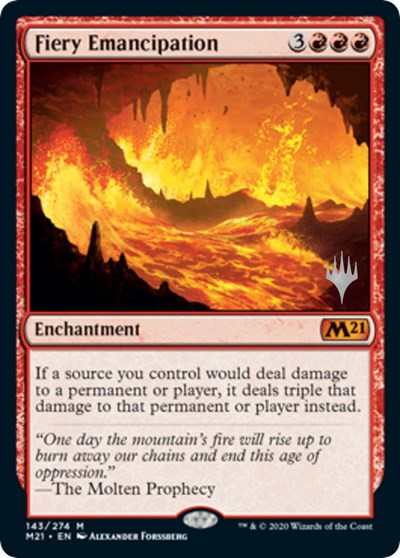 Fiery Emancipation (Promo Pack: Core Set 2021) Light Play