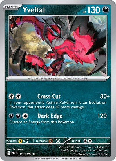 Yveltal - 118 (Scarlet and Violet: Paradox Rift) Near Mint Holofoil