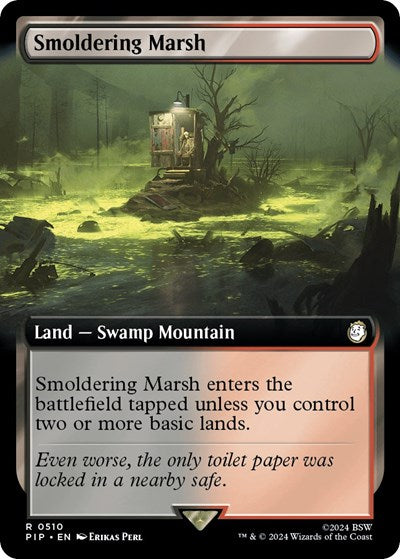 Smoldering Marsh (Extended Art) (Universes Beyond: Fallout) Light Play Foil