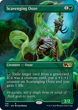 Alt Art Scavenging Ooze (Borderless) (Magic 2021 Core Set) Medium Play Foil